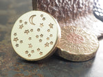 Handmade 'Night vs Day' Hammered EDC Coin / Worry Coin / Paperweight - 34mm Dia. x 6.5mm (1/4in) - Brass with Copper Centre