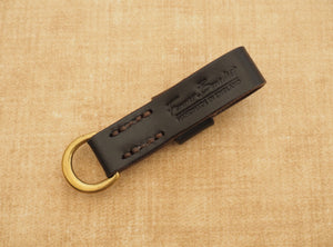 Handmade D-Ring Belt Hanger for Keys / EDC with D-ring - Dark Brown Bridle Leather