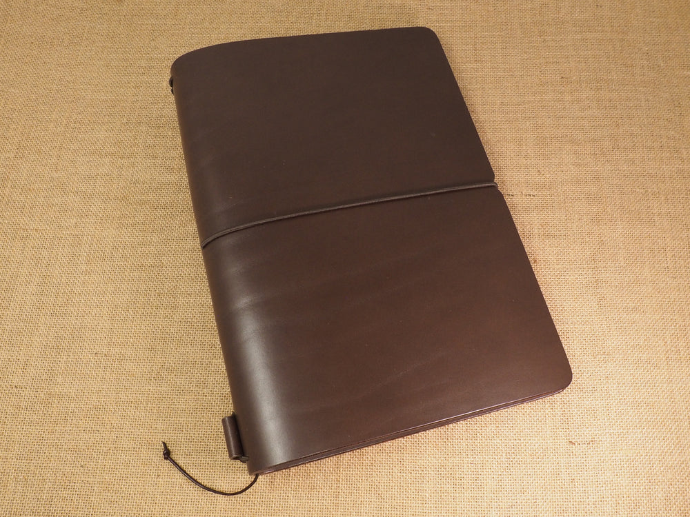 Handmade 'Explorer 3' Leather Traveler's / Travellers Notebook Cover - Generic A4 21x29.7cm