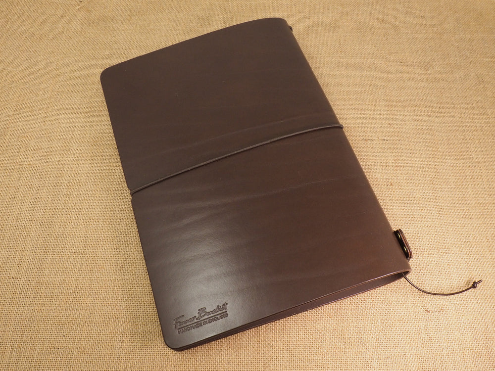 Handmade 'Explorer 3' Leather Traveler's / Travellers Notebook Cover - Generic A4 21x29.7cm