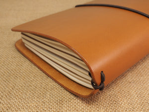 Handmade 'Explorer 3' Leather Traveler's / Travellers Notebook Cover - Moleskine Large 13x21cm