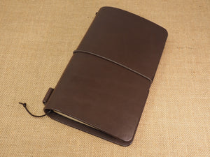 Handmade 'Explorer 3' Leather Traveler's / Travellers Notebook Cover - Moleskine Large 13x21cm