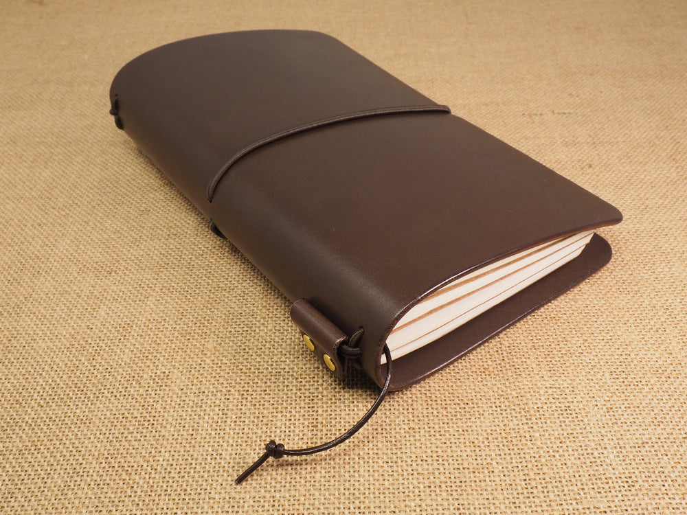 Handmade 'Explorer 3' Leather Traveler's / Travellers Notebook Cover - Moleskine Large 13x21cm