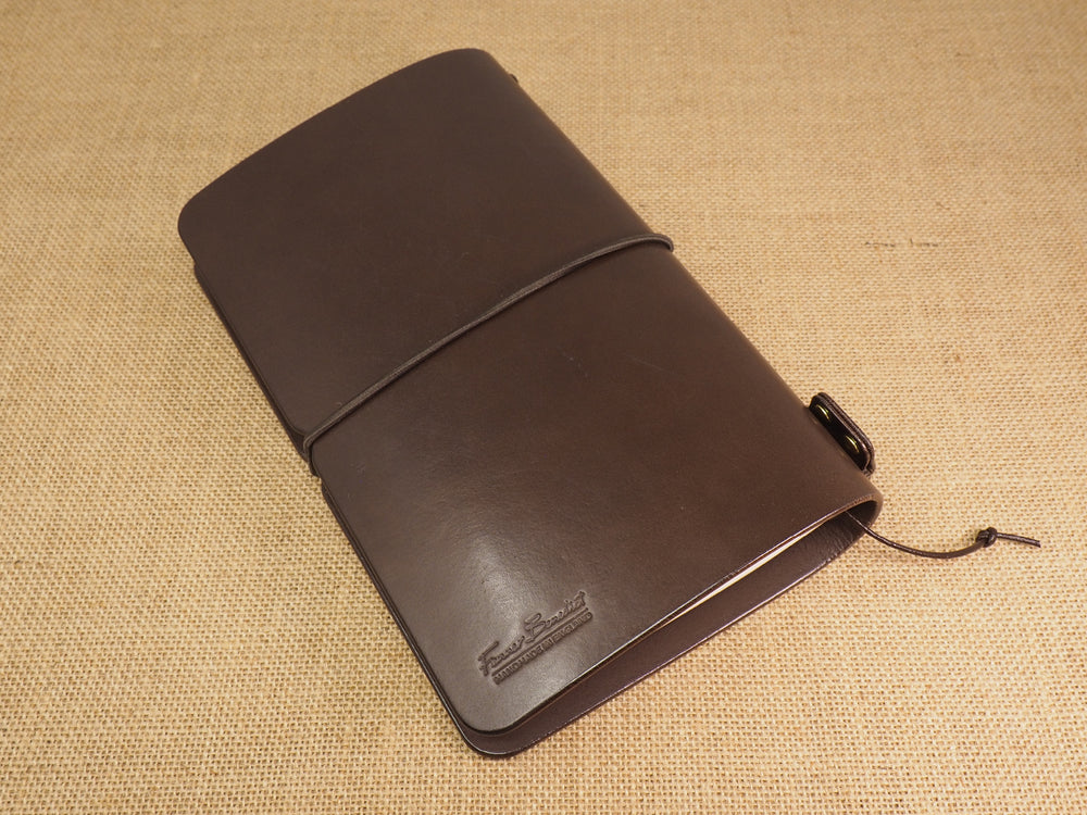 Handmade 'Explorer 3' Leather Traveler's / Travellers Notebook Cover - Moleskine Large 13x21cm