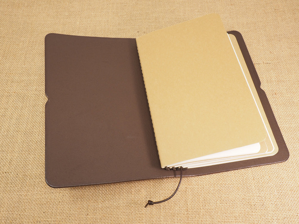Handmade 'Explorer 3' Leather Traveler's / Travellers Notebook Cover - Moleskine Large 13x21cm