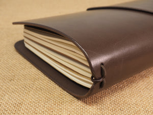 Handmade 'Explorer 3' Leather Traveler's / Travellers Notebook Cover - Moleskine Large 13x21cm