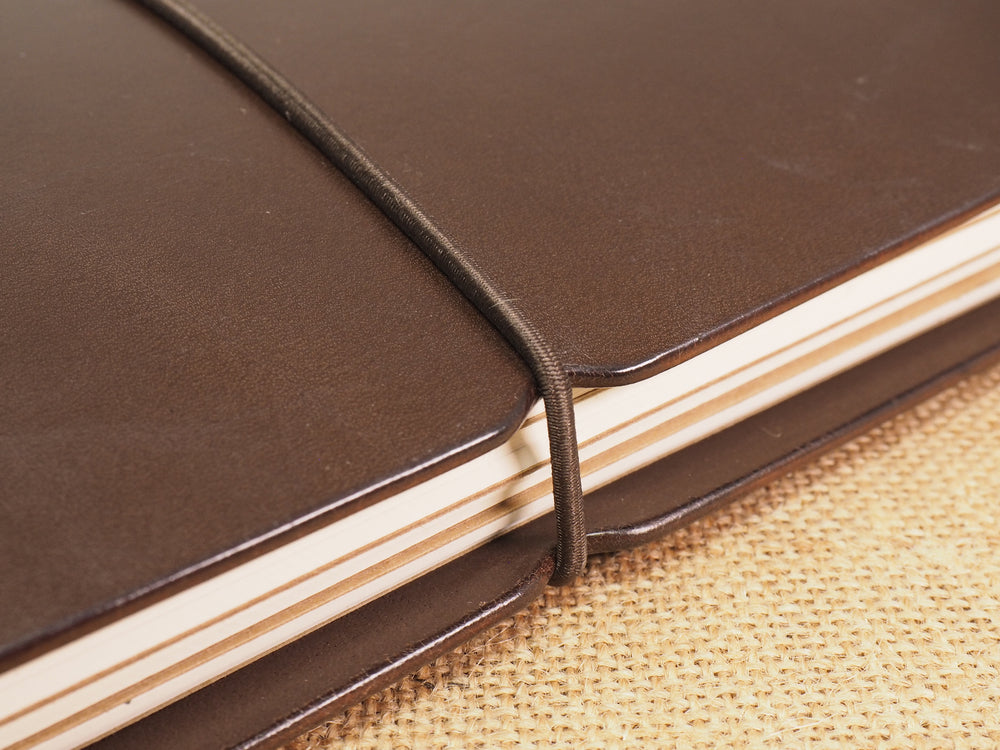 Handmade 'Explorer 3' Leather Traveler's / Travellers Notebook Cover - Moleskine Large 13x21cm