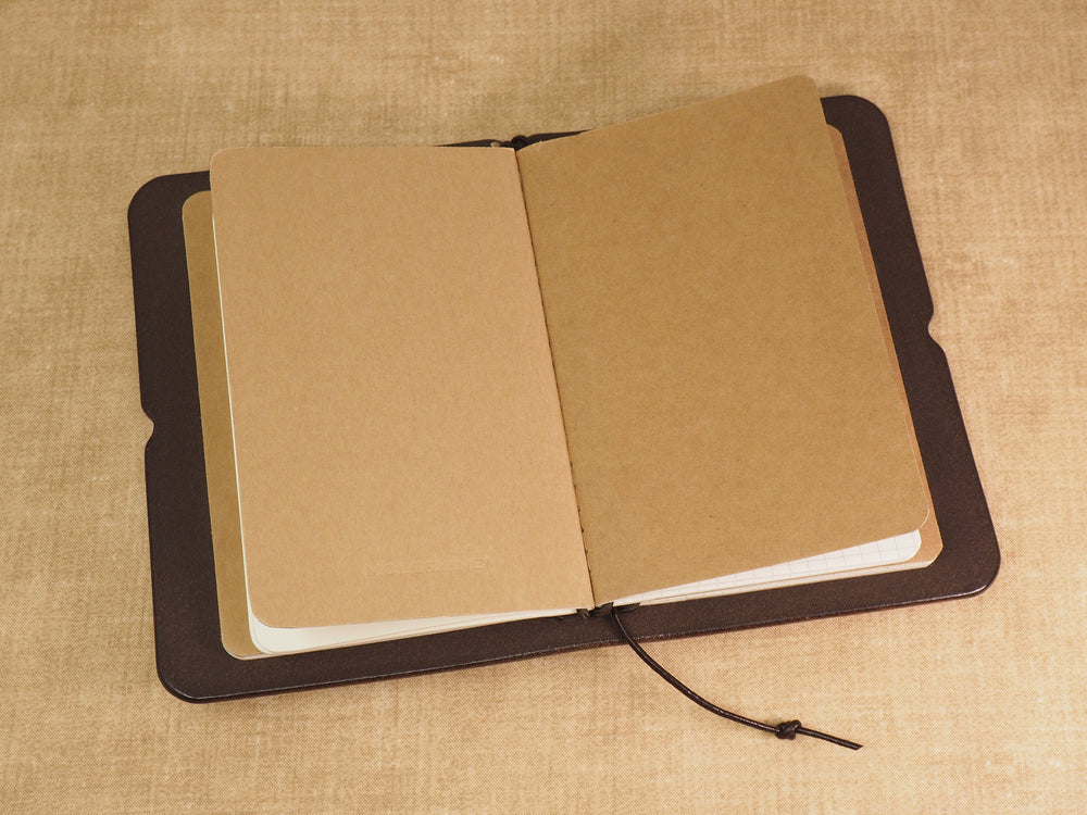 Handmade 'Explorer 3' Leather Traveler's / Travellers Notebook Cover - Moleskine Pocket 9x14cm / Field Notes