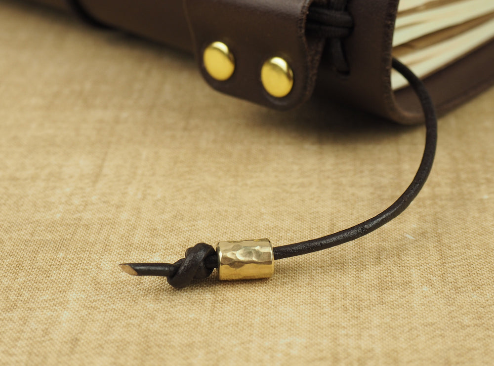 Handmade Hammered Page Marker Beads for 'Explorer 3' / 'Explorer 4' Traveler's Notebook - Brass / Copper