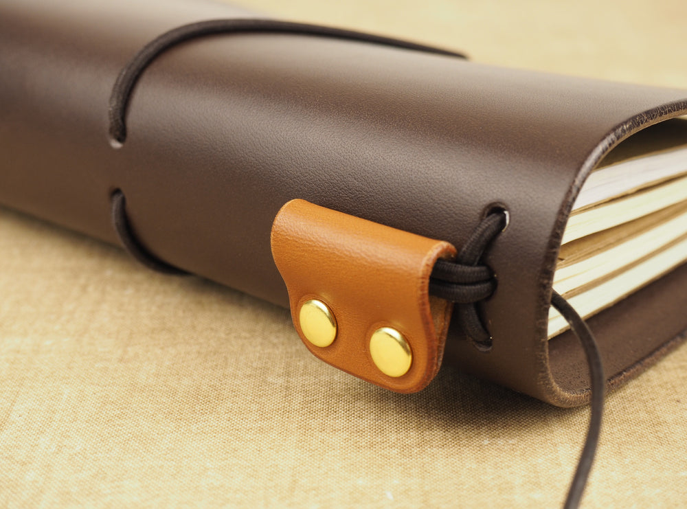 
            
                Load image into Gallery viewer, Handmade Leather Tab for &amp;#39;Explorer 3&amp;#39; Leather Traveler&amp;#39;s Notebook Covers
            
        