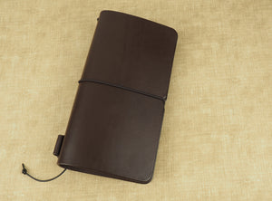 
            
                Load image into Gallery viewer, Handmade &amp;#39;Explorer 3&amp;#39; Leather Traveler&amp;#39;s / Travellers Notebook Cover - Midori Traveler&amp;#39;s 11x21cm
            
        