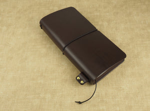 Handmade 'Explorer 3' Leather Traveler's / Travellers Notebook Cover - Midori Traveler's 11x21cm