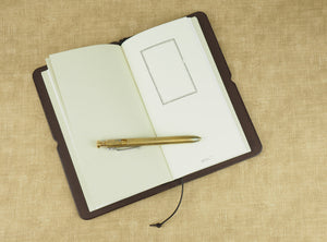 Handmade 'Explorer 3' Leather Traveler's / Travellers Notebook Cover - Midori Traveler's 11x21cm