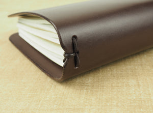 Handmade 'Explorer 3' Leather Traveler's / Travellers Notebook Cover - Midori Traveler's 11x21cm
