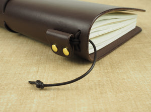 Handmade 'Explorer 3' Leather Traveler's / Travellers Notebook Cover - Midori Traveler's 11x21cm