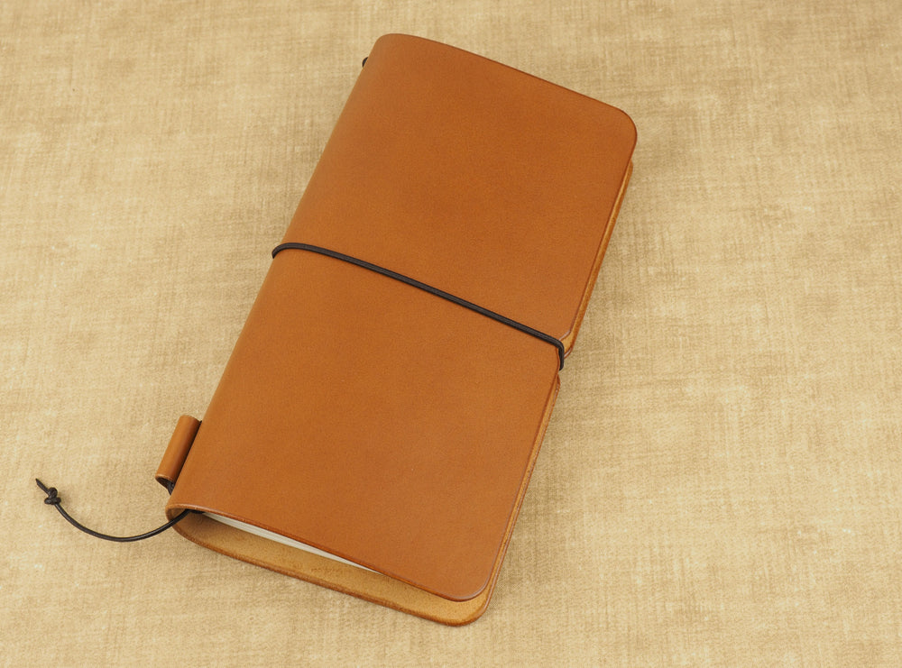 Handmade 'Explorer 3' Leather Traveler's / Travellers Notebook Cover - Midori Traveler's 11x21cm