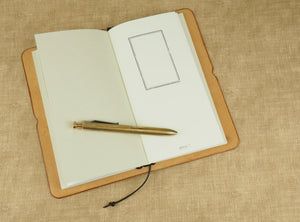 Handmade 'Explorer 3' Leather Traveler's / Travellers Notebook Cover - Midori Traveler's 11x21cm