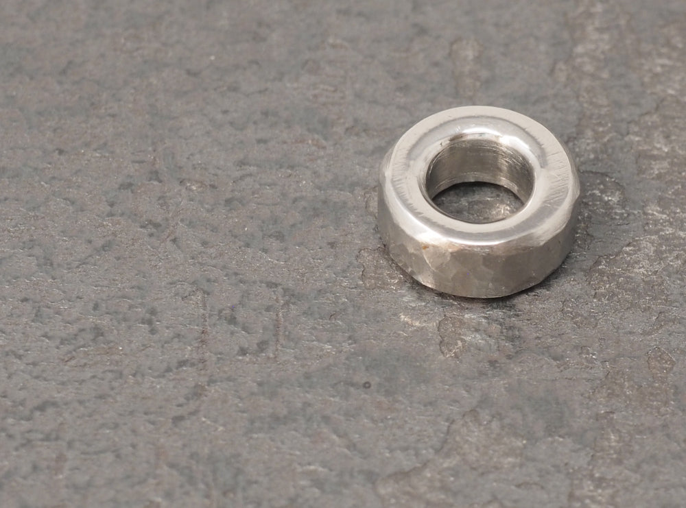 Stainless Steel hammered lanyard spacer bead