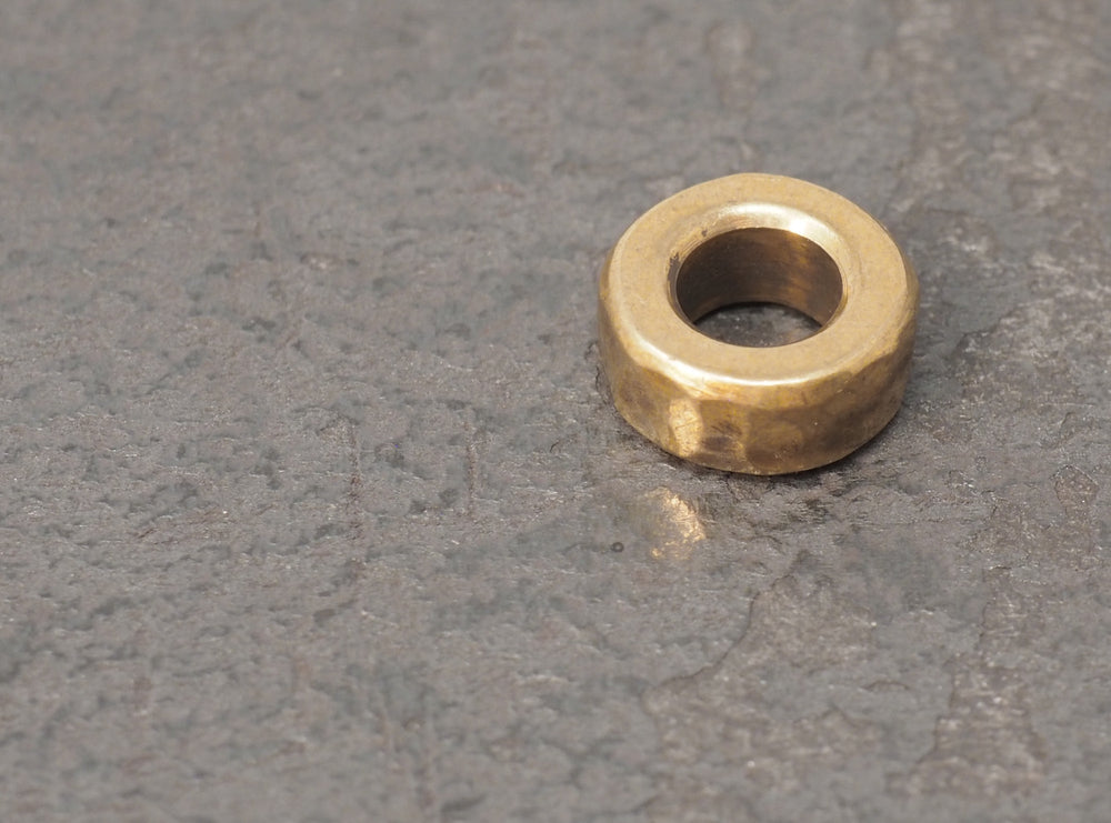 Brass hammered lanyard spacer bead