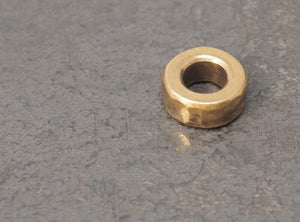 Brass hammered lanyard spacer bead