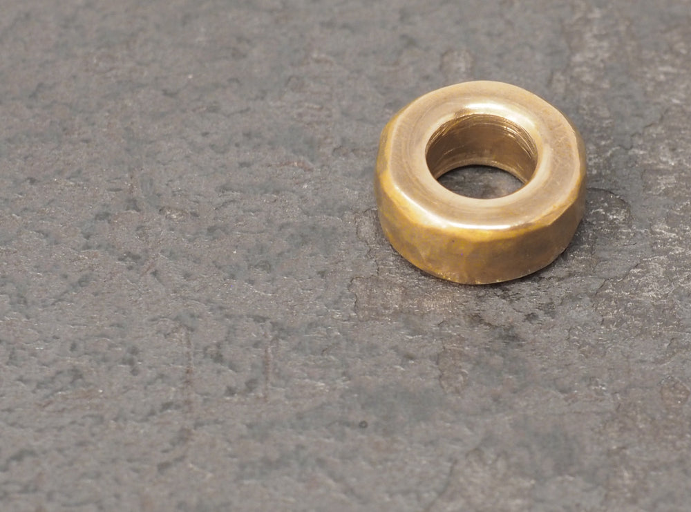 Bronze hammered lanyard spacer bead