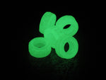 Handmade Hammered-Finish Stacking/Spacer Bead for Paracord or Leather Lanyards - Embrite™ Glow In The Dark
