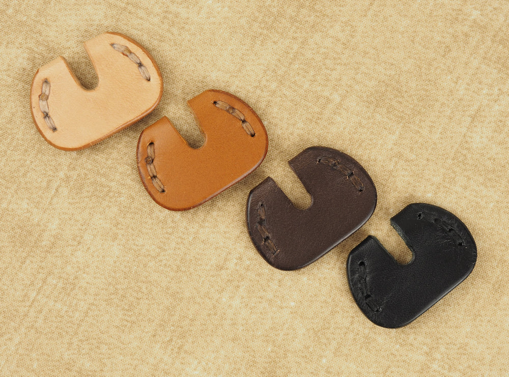 Handcrafted leather door key covers colour options