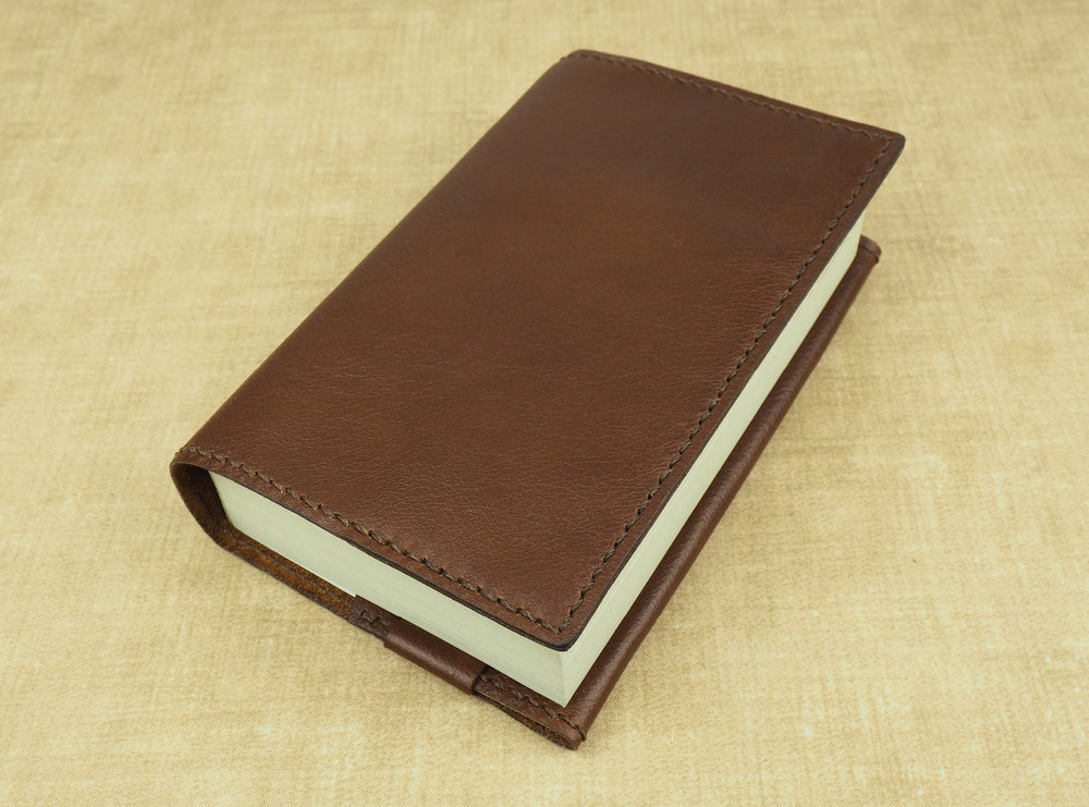 Handmade Paperback Book Jacket - ‘A’ Format 110mm x 178mm - 'Pull-up' leather