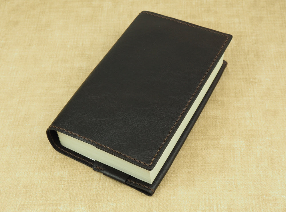 Handmade Paperback Book Jacket - ‘A’ Format 110mm x 178mm - 'Pull-up' leather