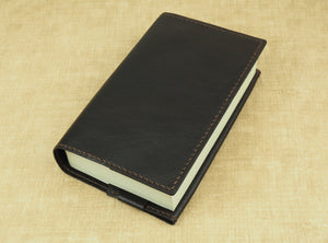 Handmade Paperback Book Jacket - ‘A’ Format 110mm x 178mm - 'Pull-up' leather