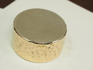 Handmade Hammered Paperweight - 40mm dia. x 20mm thick - 200g - Brass