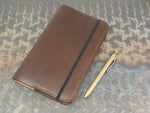 Handmade 'The Playwright' Leather Notebook Cover - for Moleskine Classic Softcover Large 13x21cm - Dark Brown