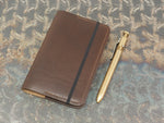 Handmade 'The Playwright' Leather Notebook Cover - for Moleskine Classic Softcover Pocket 9x14cm - Dark Brown