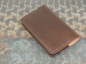 Handmade 'The Playwright' Leather Notebook Cover - for Moleskine Classic Softcover Pocket 9x14cm - Dark Brown