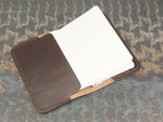 Handmade 'The Playwright' Leather Notebook Cover - for Moleskine Classic Softcover Pocket 9x14cm - Dark Brown