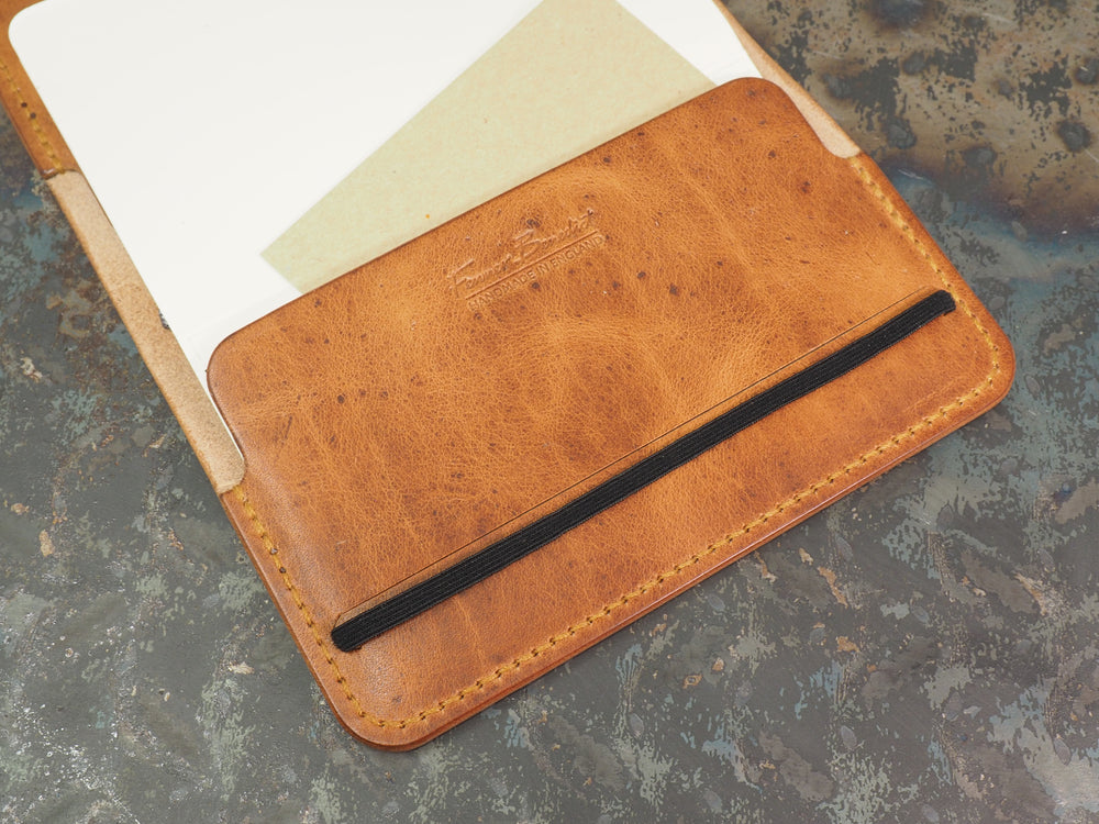 Handmade 'The Playwright' Leather Notebook Cover - for: Moleskine Classic Softcover Pocket 9x14cm - Tan