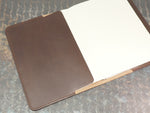 Handmade 'The Playwright' Leather Notebook Cover - for Moleskine Classic Softcover Extra Large 19x25cm - Dark Brown