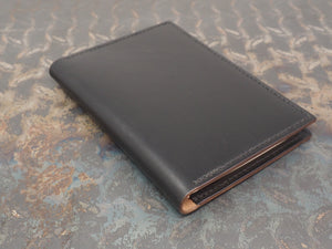 Handmade 'Sylvan' Leather Notebook Journal Cover - for Midori MD A6 - Black