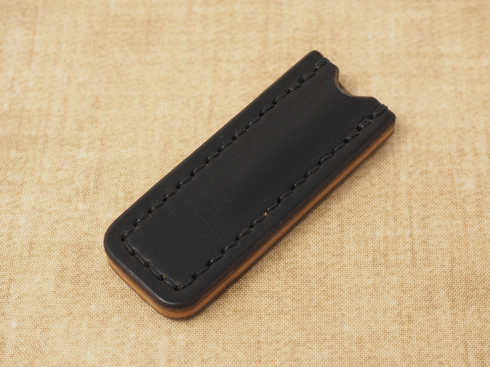 Handmade 'Sylvan' Leather Pencil Protector Cap - Brown / Black