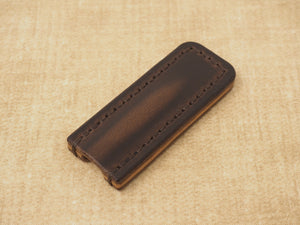Handmade 'Sylvan' Leather Pencil Protector Cap - Brown / Black