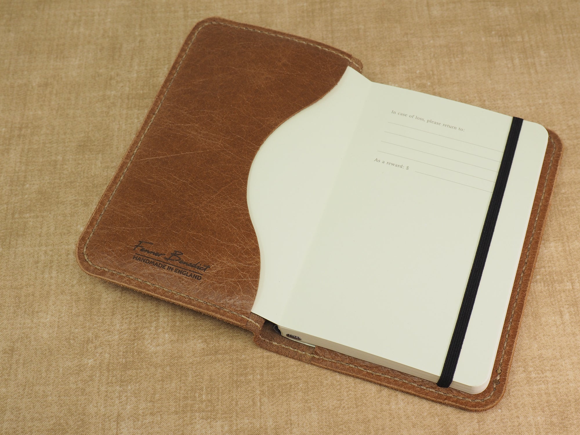 Handmade 'VIP' Leather Notebook Cover - for: Moleskine Classic Softcov ...