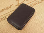 Handmade Leather Folding Card Wallet - Veg-Tan Leather - Cognac / Chestnut / Dark Brown